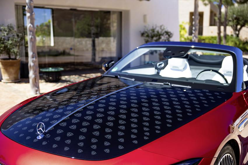 設有大量邁巴赫徽飾的黑色引擎蓋是外型最大亮點。