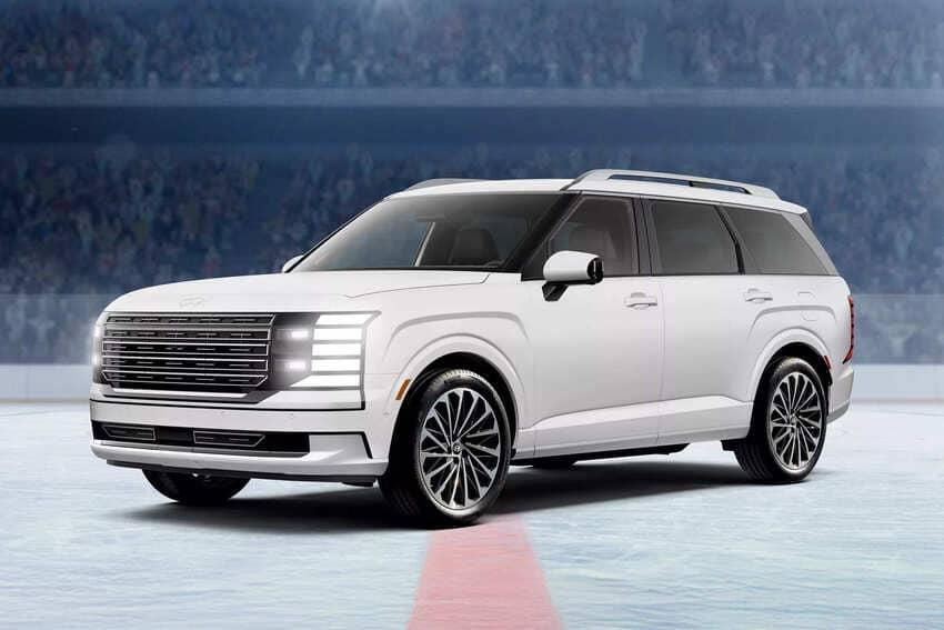 Hyundai 推出 Palisade NHL Edition 特仕版，特別採用消光白塗裝彰顯冰球主題。