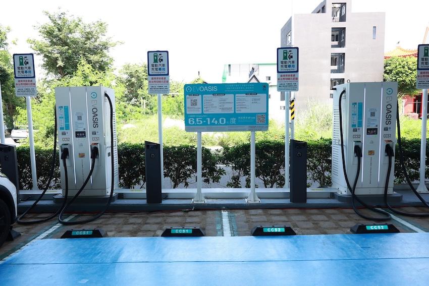 EVOASIS 攜手臺南市府啟動快充站建置專案,首批 6 站 18 槍 180kW 上線,規劃覆蓋 7 大要道共 22 槍。