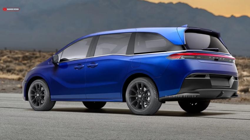 先前曾傳出 Honda Odyssey 與 Nissan Elgrand 將互為雙生車。圖為預想圖。