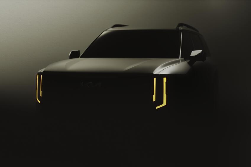 Kia 釋出大改款 Telluride 最新預告,搶先揭露全新車頭造型。