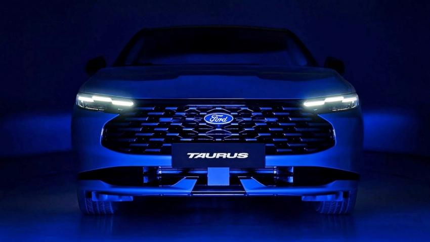 Ford 中大型房車 Taurus 將推中期改款,預告展示全新設計。