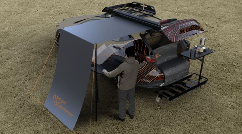 以 Nature eXperience 大自然體驗為設計概念，加入戶外元素及露營配備。