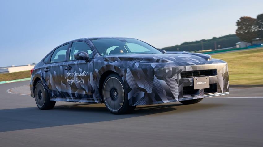 Honda 全新原型車展開測試，搭載最新開發中型車平台與第 5 代油電科技。