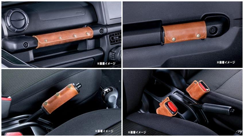 車內多處也加入皮革飾套營造復古氛圍。