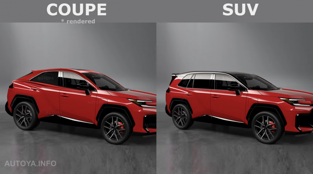 左為 RAV4 Coupe 預想圖，右為 RAV4 官方照。