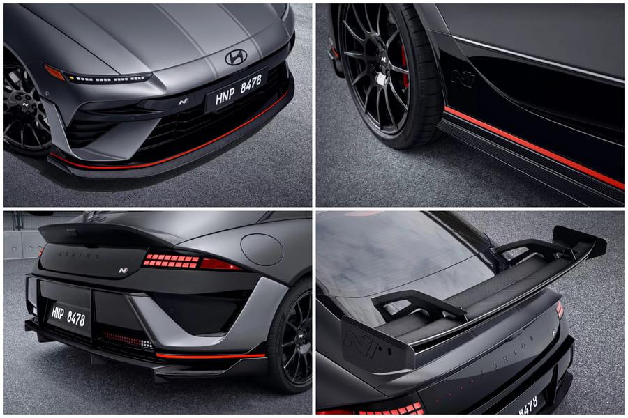 透過專屬空力套件強化性能氣勢及操控表現，碳纖維材質也具備輕量化優勢。