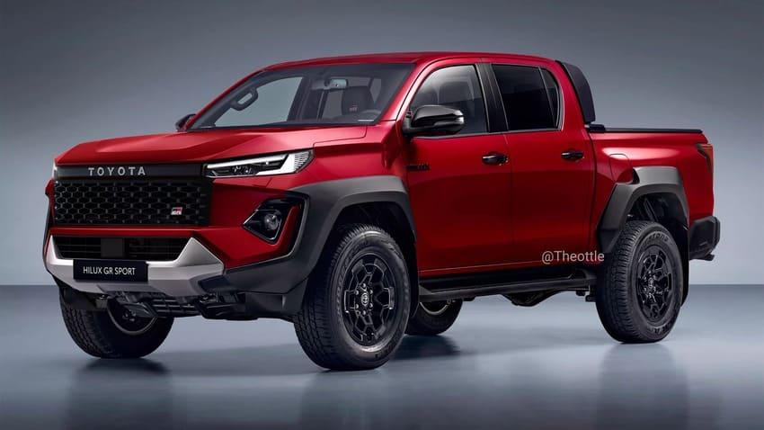 圖為全新大改款 Hilux GR Sport 預想圖。（圖片來源：Theottle）