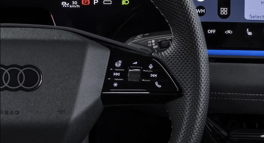 Audi 在歐洲、英國販售的 A5、Q5、A6 e-tron 和 Q6 e-tron 的 26 年式車型，方向盤的觸控按鍵將改為實體按鍵