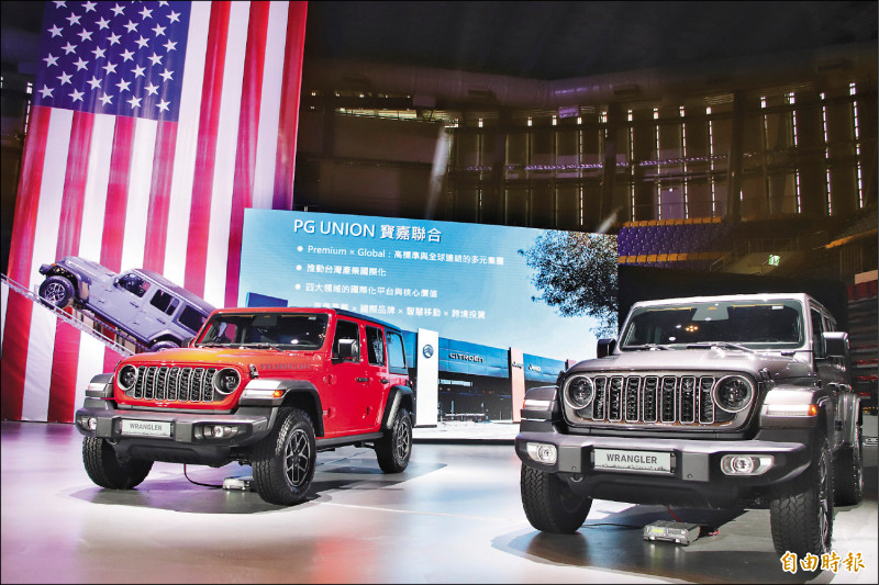 Jeep重返台灣發表的第一款車為Wrangler越野休旅。圖為Rubicon車型。（記者陳英傑攝）