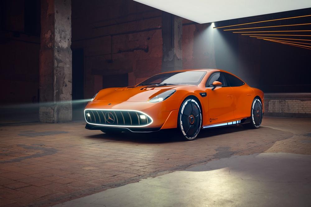 重新定義高性能純電跑車標竿，Mercedes-AMG GT XX以激進外型搭配超強動力。