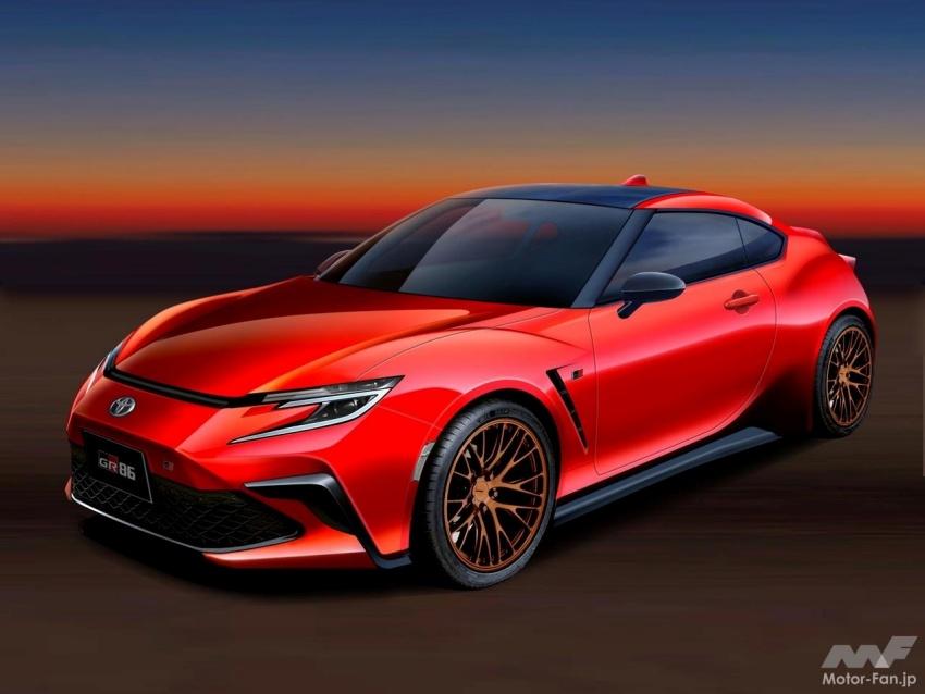 新一代 Toyota GR86 搭載最新世代的車頭設計語彙。圖為預想圖。