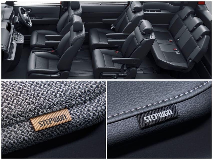 三排七人座的大空間是 Step WGN 的最大賣點，座椅側邊同樣可見 30 週年紀念標誌。