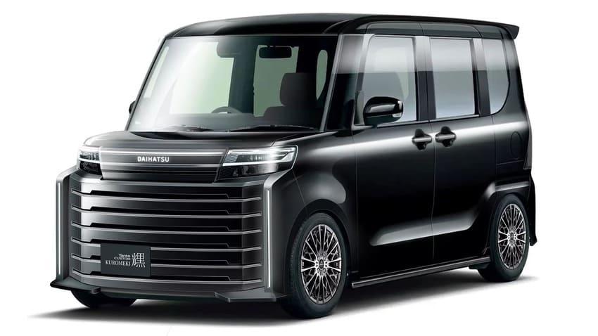 新登場的 Tanto Custom Kuromeki 則是以 Toyota Vellfire 為設計靈感，打造霸氣造型。