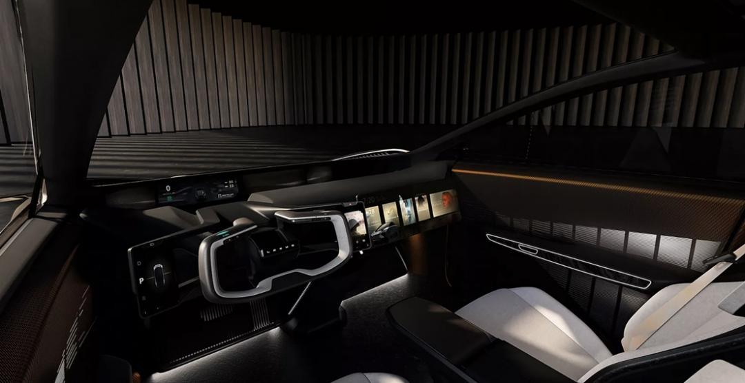簡化後的車艙，著重於AI技術，將其打造成智慧科技車艙。