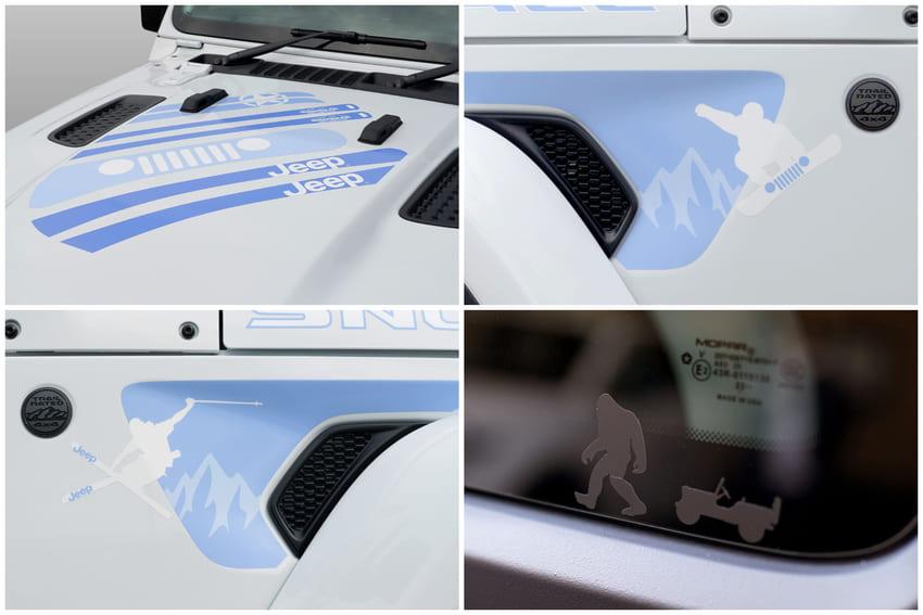 車身多處設有專屬滑雪裝飾，展現趣味設計巧思。