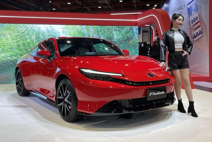 Honda 新世代 Prelude 油電跑車現身 2026 台北車展。（記者陳弘智攝）