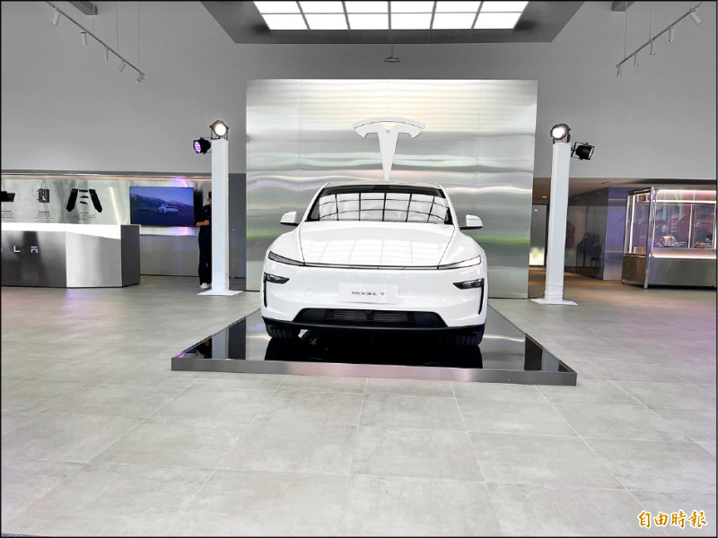 Tesla Model Y在2025年12月交車超過5,000輛，登上去年12月銷售冠軍。（記者陳英傑攝）