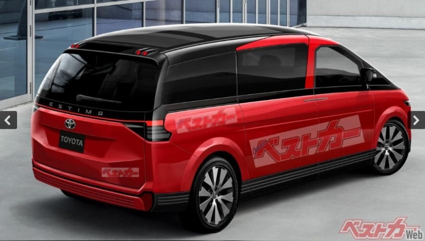 復活的 Previa 預計維持圓潤的設計風格，並加入更具科技感的燈組。圖為預想圖。