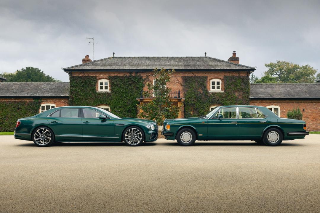 Flying Spur Speed（左）延續1985年Turbo R（右）經典設計。