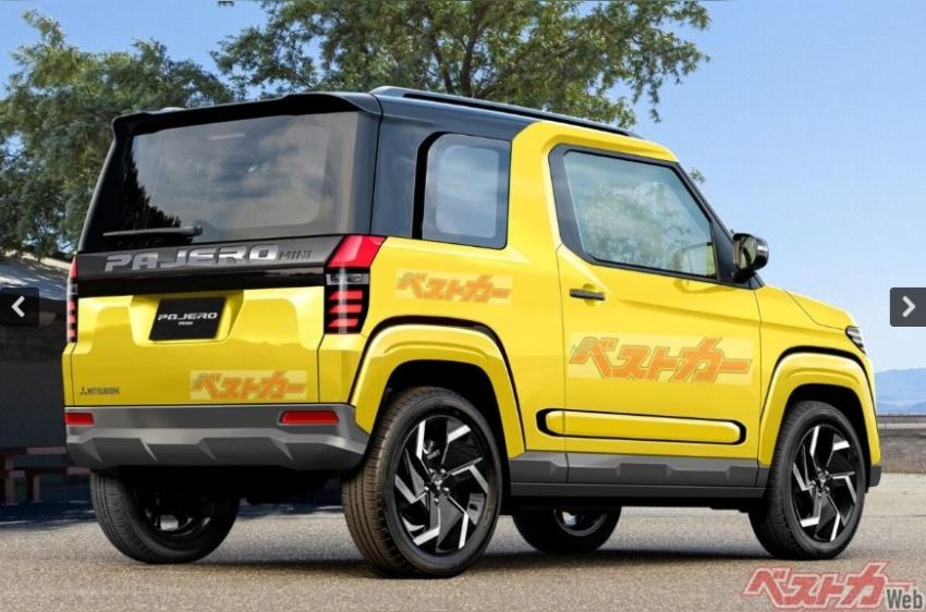 Pajero Mini 有望以 eK Wagon 為基礎打造，並導入四驅技術。圖為預想圖。