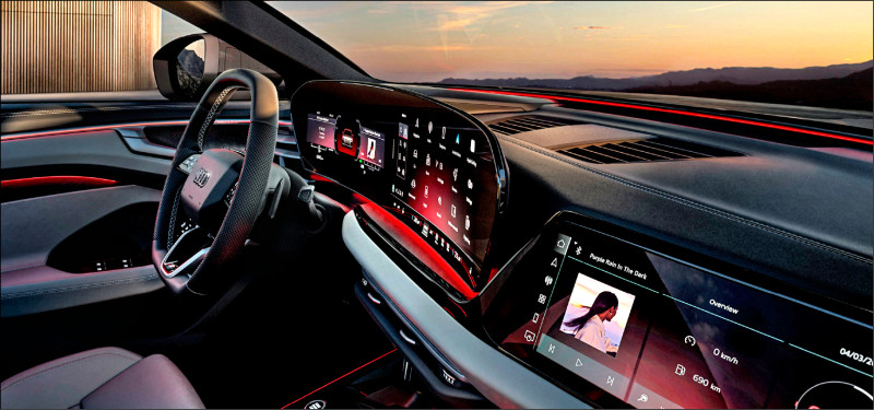 2026年式A6 TFSI 200 kW quattro S line擁有Digital Stage數位互動座艙，科技感十足。圖為Avant。