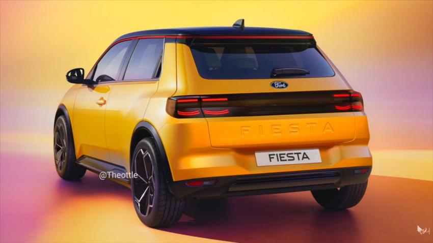 車尾透過黑色飾板整合尾燈組，同時後車門把手為隱藏式設計。圖為預想圖。