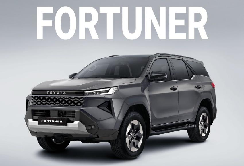 Toyota 七人座越野休旅 Fortuner 將推大改款，造型結合 Hilux 與 RAV4。圖為預想圖。