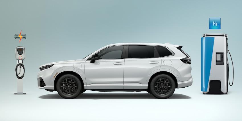 Honda CR-V e:FCEV 採氫燃料與鋰電池並行的雙能源補給方式。
