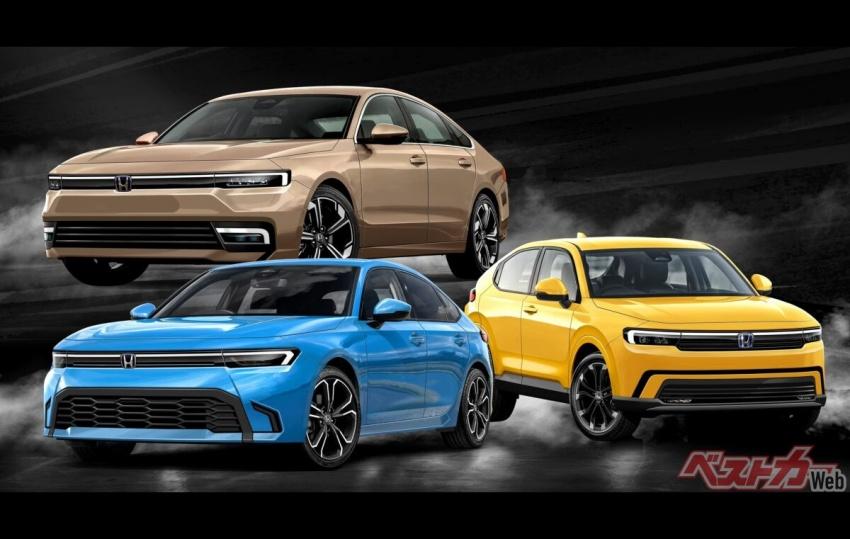 日媒稱 Honda Accord、Civic 與 HR-V 將陸續大改款。圖為預想圖。