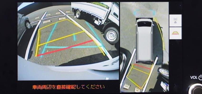 360 度環景影像顯示功能對於車格較大的 Hiace 來說尤其受用。