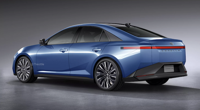 數位創作者對於大改款 Corolla 的預想圖。（圖片來源：截取自 Theophilus Chin）