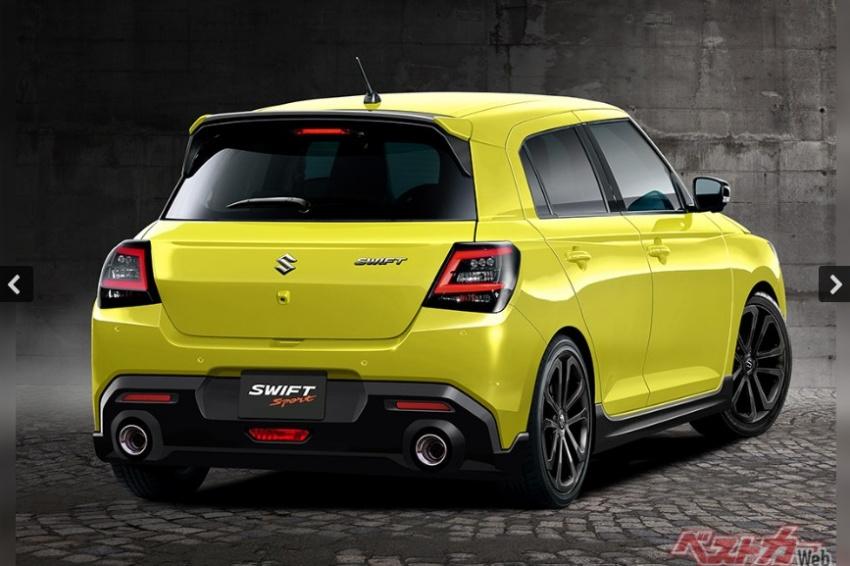 透過重新設計的保桿以及雙出排氣尾管，令新一代 Swift Sport 動感十足。圖為預想圖。