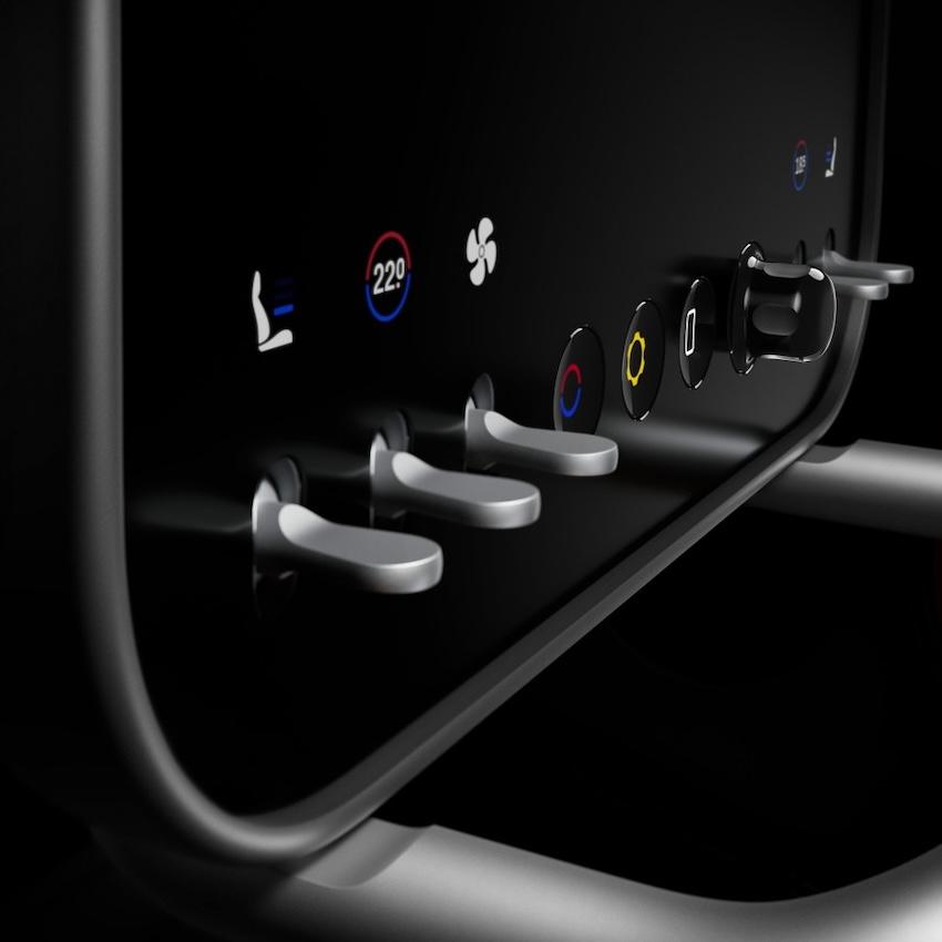 車內溫度、風力、座椅加熱通風都採用實體按鍵控制