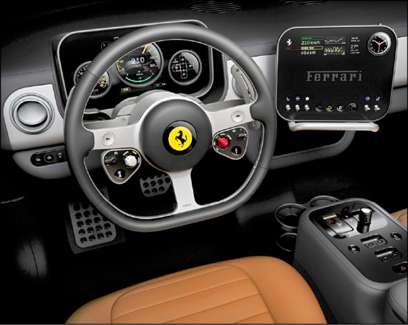 法拉利首款純電跑車Luce即將發表，搶先一步公開的內裝由前蘋果設計長Jony Ive及其團隊參與打造。