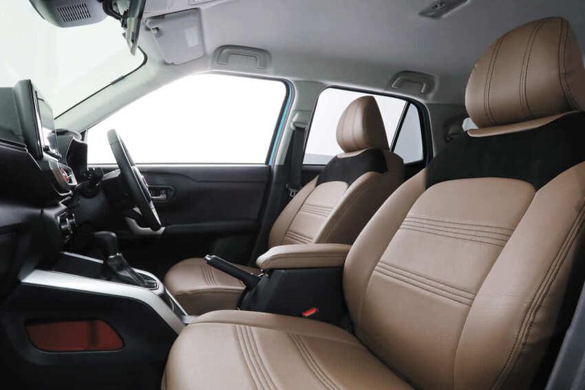 車內提供棕色皮椅套可選，強化質感表現。