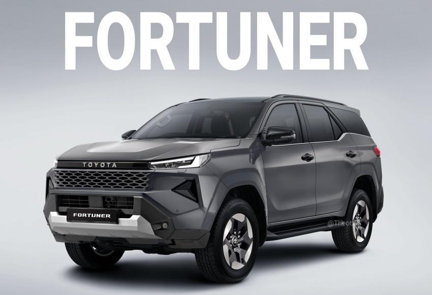 Toyota 七人座越野休旅 Fortuner 將推大改款，造型結合 Hilux 與 RAV4。圖為預想圖。
