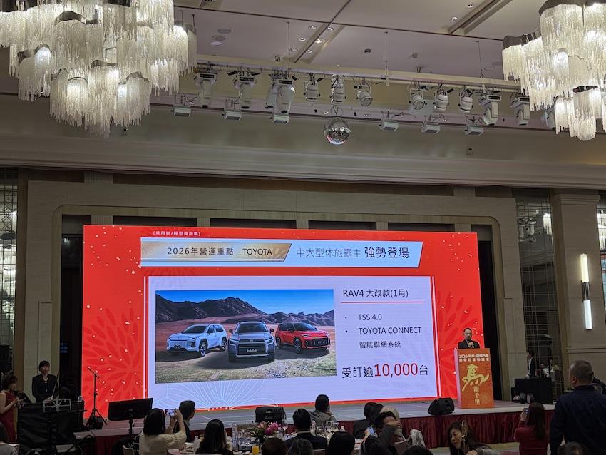 和泰汽車也宣布，RAV4 至今訂單累積已超過 1 萬張。