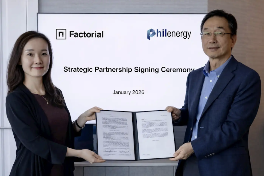 Factorial Energy 已與韓國領先的電池設備供應商 Philenergy 建立新的策略製造合作夥伴關係。（圖片來源：Factorial Energy）