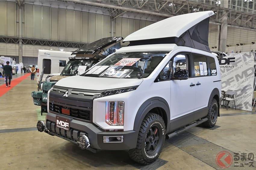 知名改裝品牌 MDF Equipment 在 2026 日本露營車展展示以 Delica D:5 為基礎的 D:POP 露營車。（圖片來源：Kuruma-new）