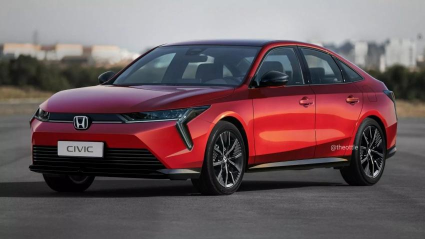 Honda 新一代 Civic 預計明年登場,並換上全新設計。圖為預想圖。