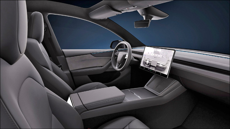 Model Y車艙皆配置深黑色頂棚等內裝，更具沉穩質感。