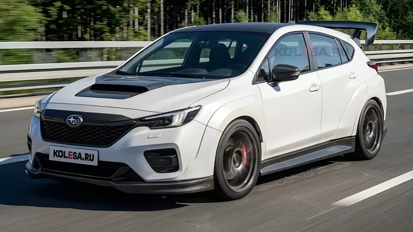 新世代 WRX STI 將延續概念車的激進空力套件風格。圖為預想圖。