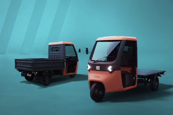 電動三輪車用途更廣泛！Fiat Tris 載重 540 公斤 市區迴轉很靈活