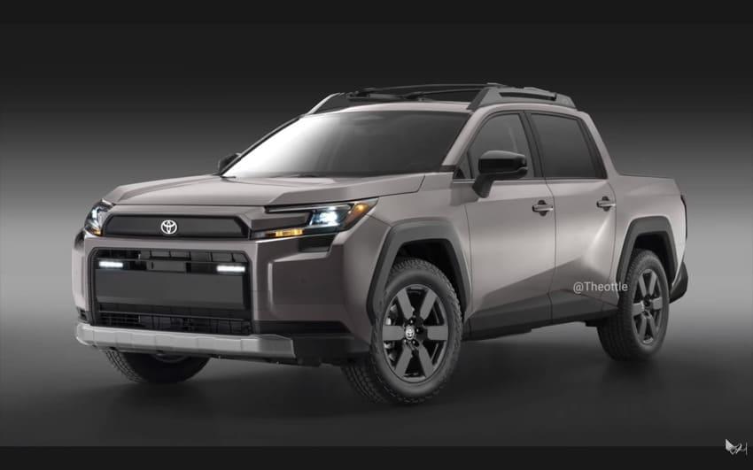 圖為 RAV4 皮卡預想圖。（圖片來源：Theottle）