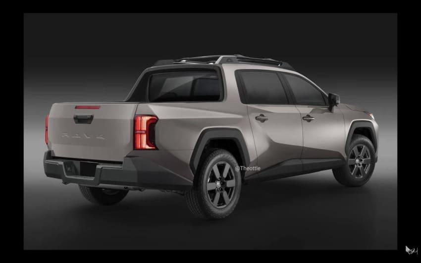 圖為 RAV4 皮卡預想圖。（圖片來源：Theottle）