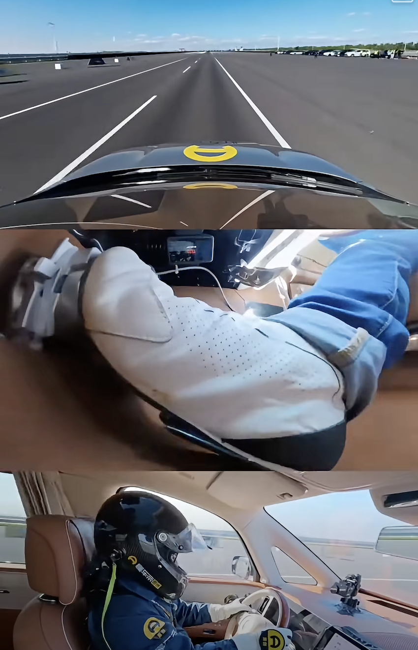 中国汽车媒体今日针对华为与江淮汽车的尊界V800,进行100km/h 至0km/h 连续紧急煞车测试,测试的3 辆车,发生煞车踏板支架断裂的状况。