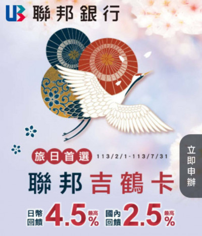 又一「神卡」降回饋 聯邦吉鶴卡日幣消費降成4.5％