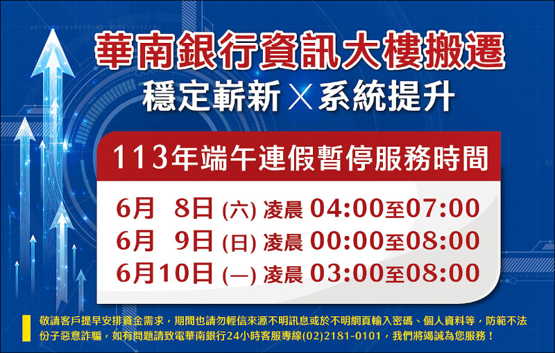 〈財經週報-財經焦點〉華南銀行搬遷資訊大樓 端午連假凌晨暫停服務