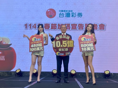 大樂透頭獎獨得4.32億獎落台中  春節大紅包開出25組